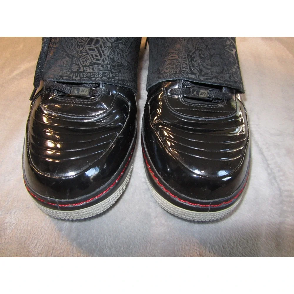 Jordan AJF‎ 20 Best of Both Worlds Black Patent Leather Sneakers 331823-001
